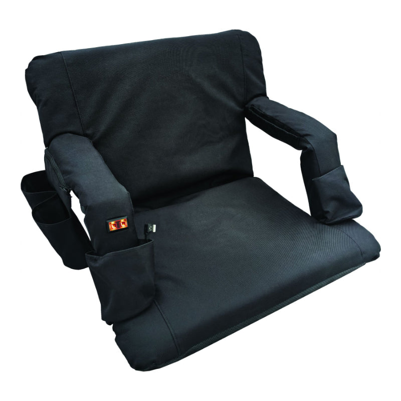 Collection by London Drugs Foldable Heated Stadium Seat Chair - Black