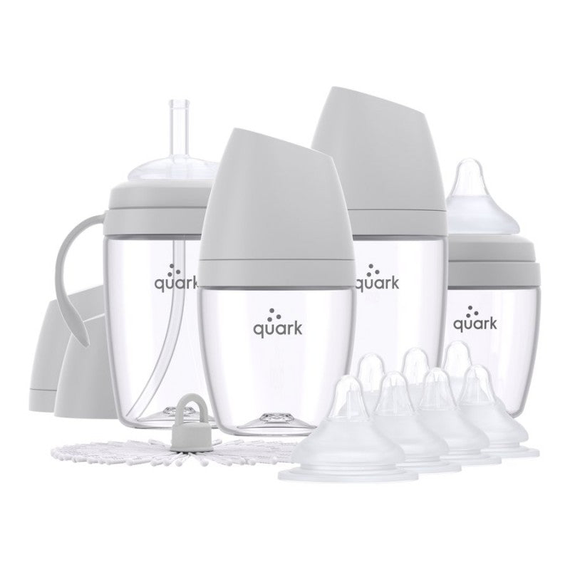 Quark BuubiBottle Baby Bottle Set - Gray - 14 piece