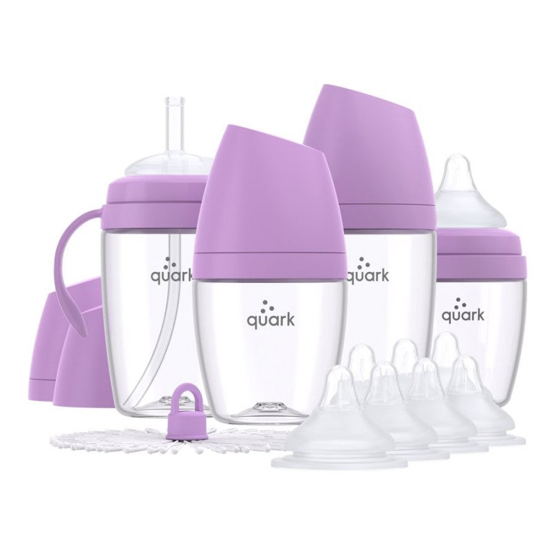 Quark BuubiBottle Baby Bottle Set - Purple - 14 piece