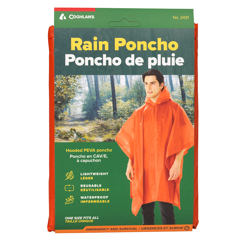Coghlan's Rain Poncho - Orange