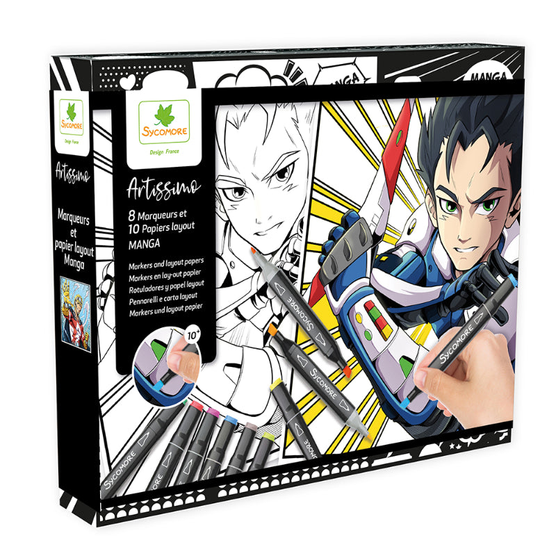 Sycomore Artissimo Kit Layout and Markers - Manga Boy