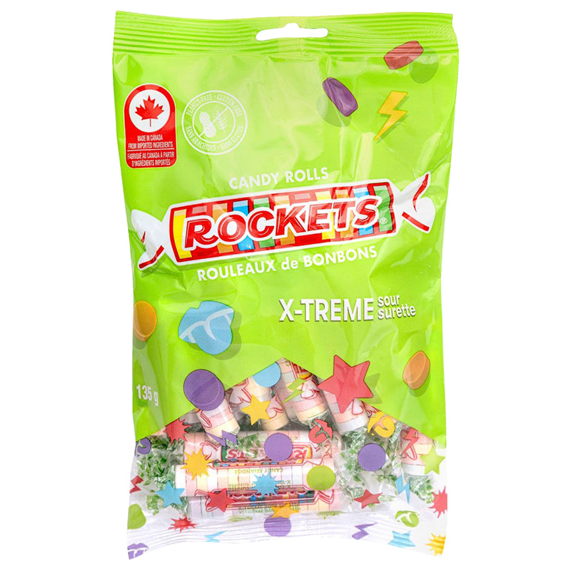 Rockets X-treme Sour Candy Rolls - 135g