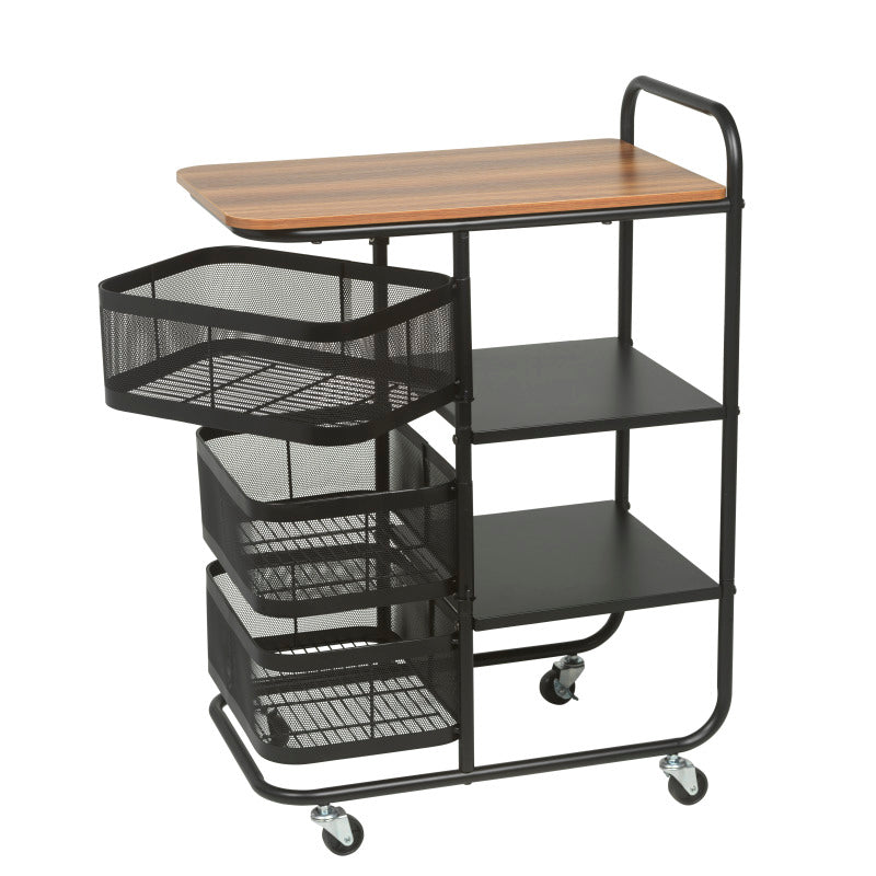 Collection by London Drugs Storage Trolley With Rotating Baskets - 62 x 37 x 87cm