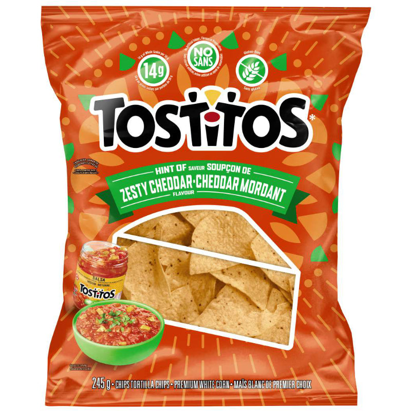 Tostitos Hint of Zesty Cheddar Flavour Tortilla Chips - 245g