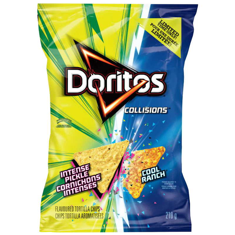 Doritos Collisions Tortilla Chips - Intense Pickle & Cool Ranch Flavored - 210g