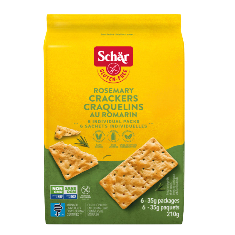 Schar Gluten Free Rosemary Crackers - 210g - 6 pack