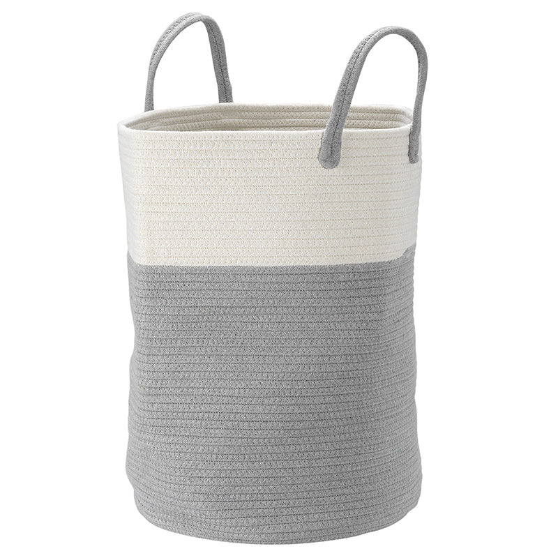 Collection by London Drugs Polyester Cotton Rope Basket - White/Grey