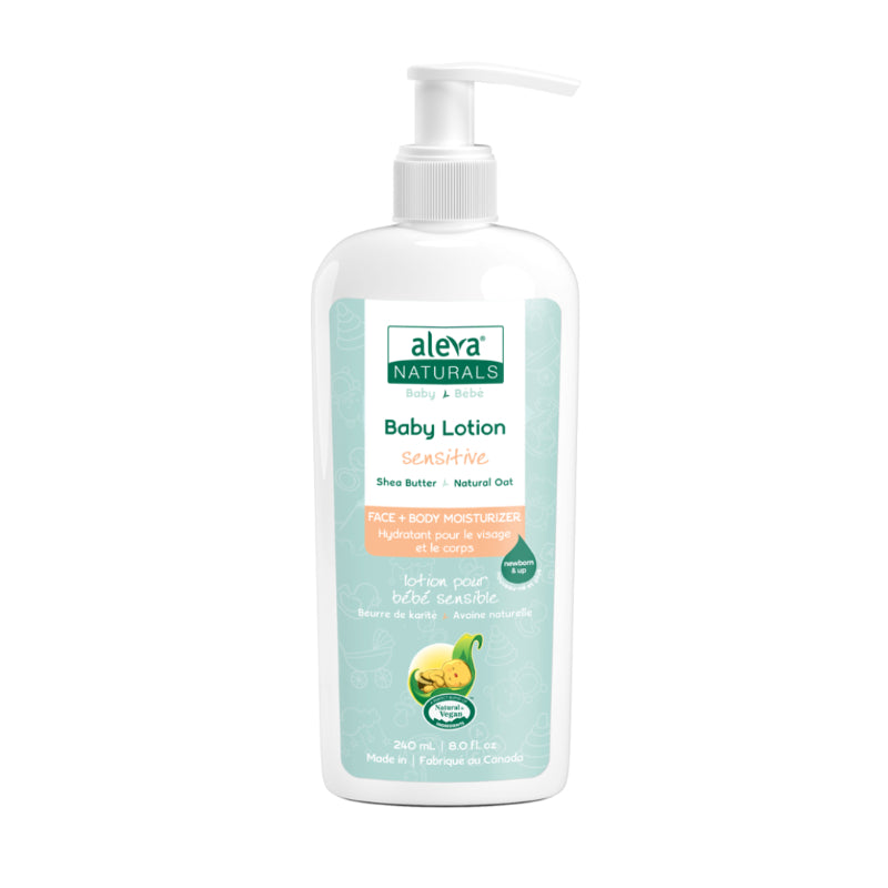 Aleva Naturals Baby Lotion Face + Body Moisturizer For Sensitive Skin - 240ml