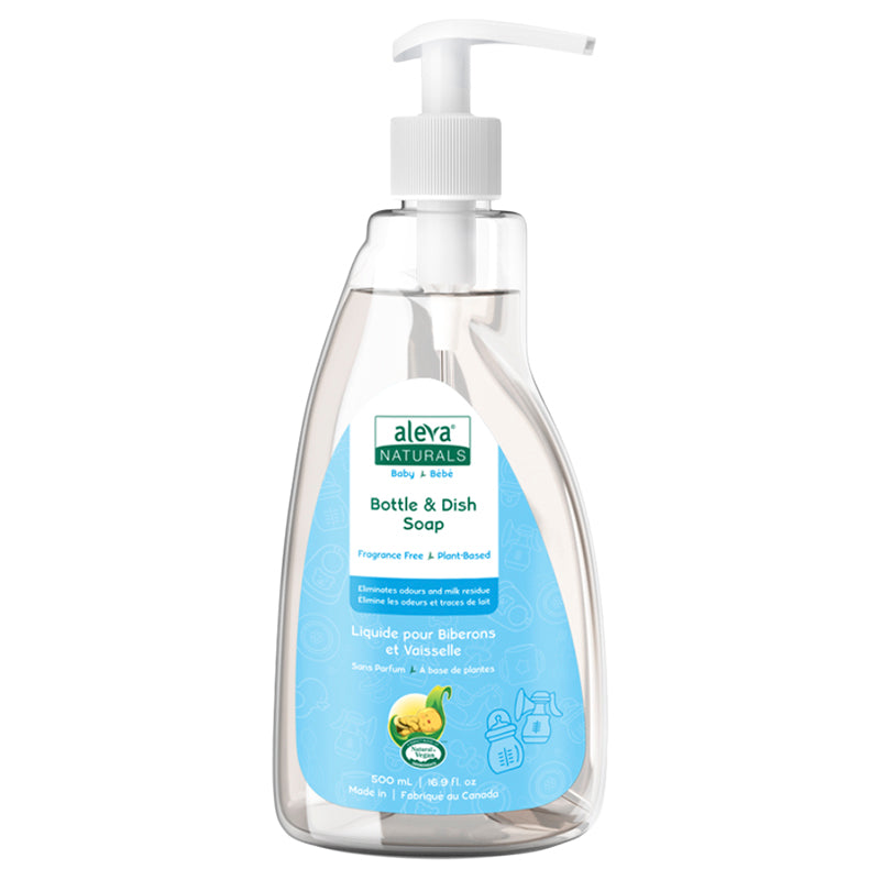 Aleva Naturals Baby Bottle & Dish Soap - Fragrance Free - 500ml