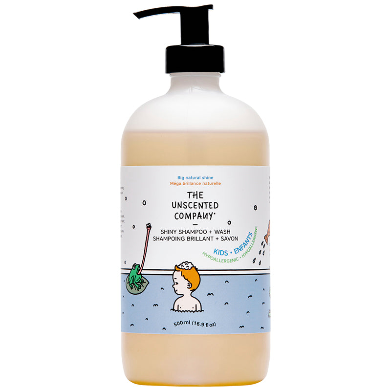 The Unscented Co. Kids Shiny Shampoo + Wash - 500ml