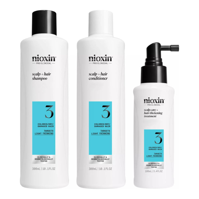 NIOXIN System 3 Shampoo, Conditioner and Leave-on Treatment Set