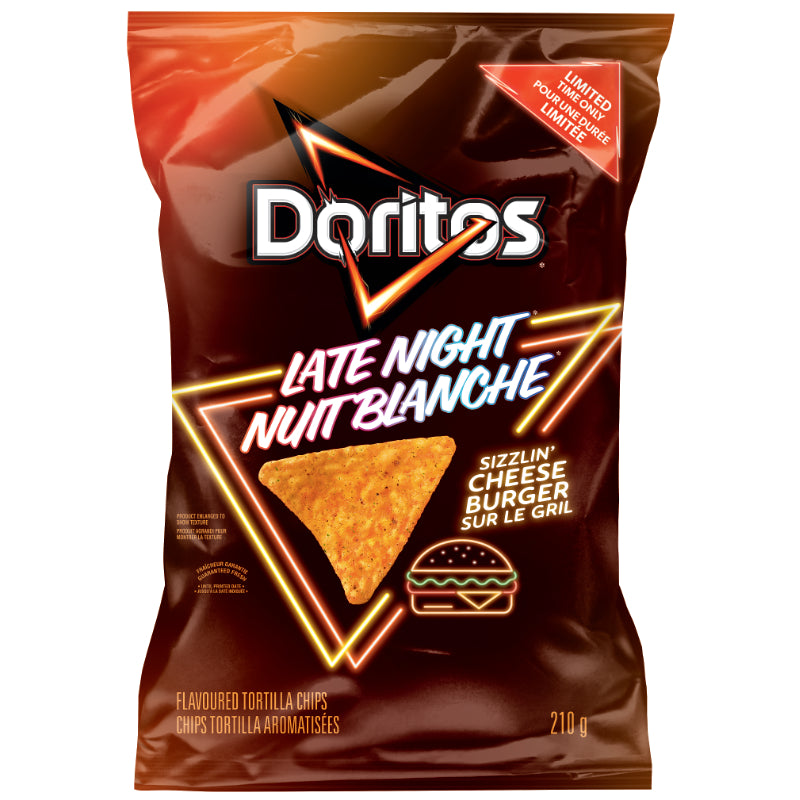 Doritos Tortilla Chips - Late Night Sizzlin' Cheeseburger - 210g