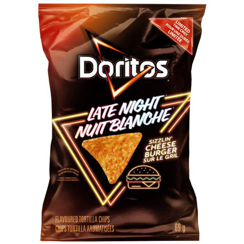 Doritos Tortilla Chips - Late Night Sizzlin' Cheeseburger - 69g