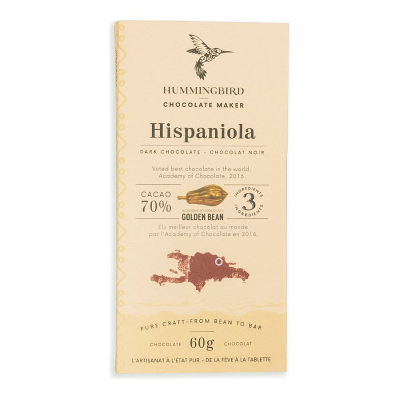 Hummingbird Chocolate Maker Hispaniola Dark Chocolate Bar - 60g