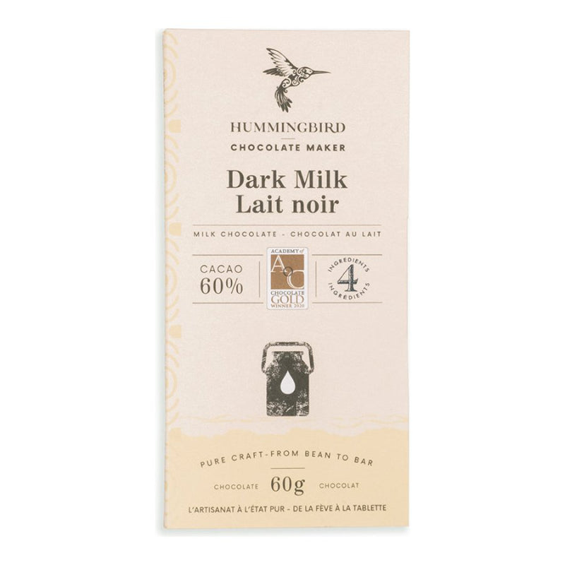 Hummingbird Chocolate Maker Dark Milk Chocolate Bar - 60g