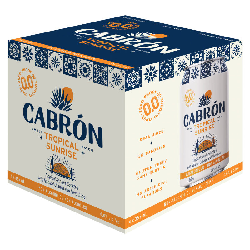 Cabron Non-Alcoholic Cocktail - Tropical Sunrise - 4x355ml