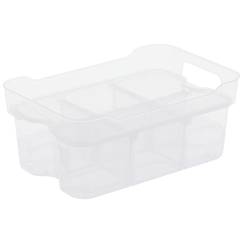 Strata Organize Me Divider Tray Storage Box with Lid - Clear - Small