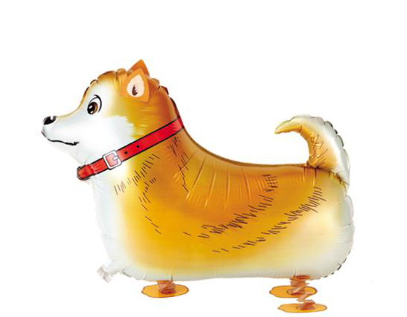 Helium Balloon - Walking Corgi