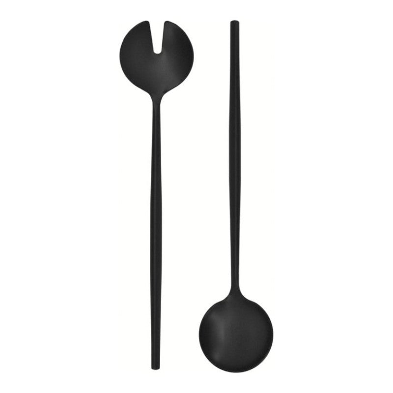 Natural Living Salad Servers Set - Black - 2 piece