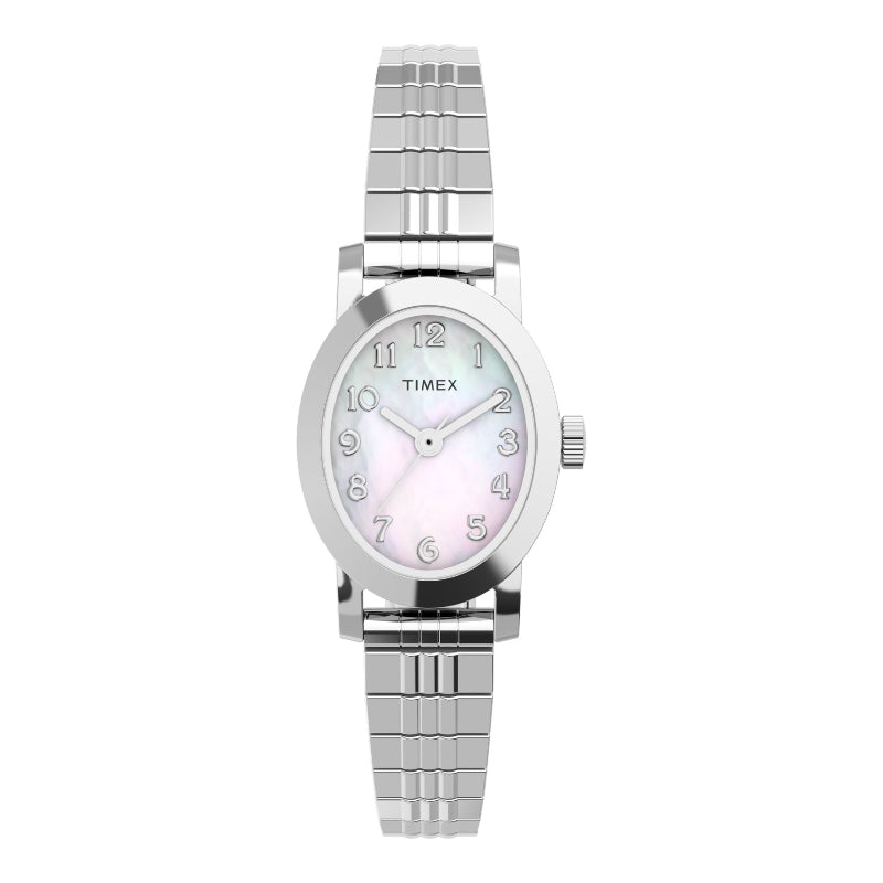 Timex Cavatina Wristwatch - Silve-Tone/Mother of Pearl - TW2W702009J