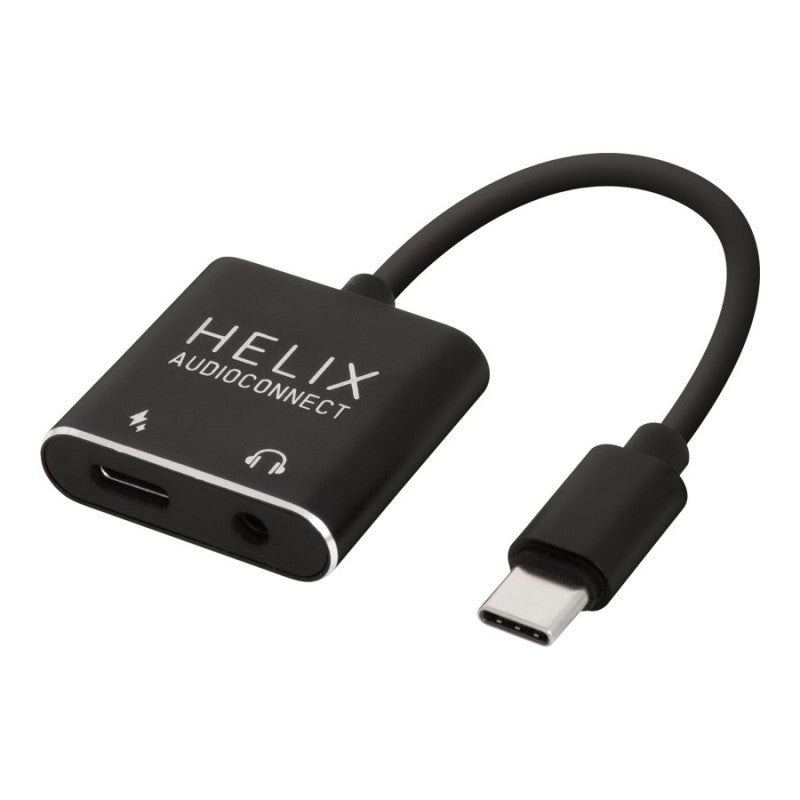 Helix - USB-C to Headphone Jack / Charging Adapter - Black - ETHADPC35C