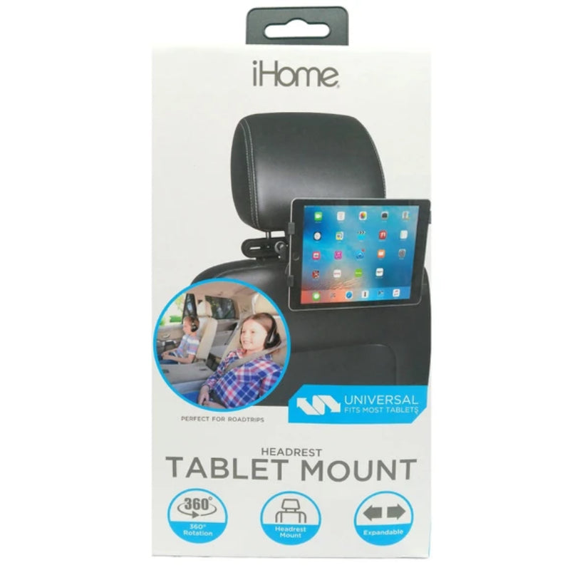 iHome Universal Backseat Tablet Mount - Black - AK139