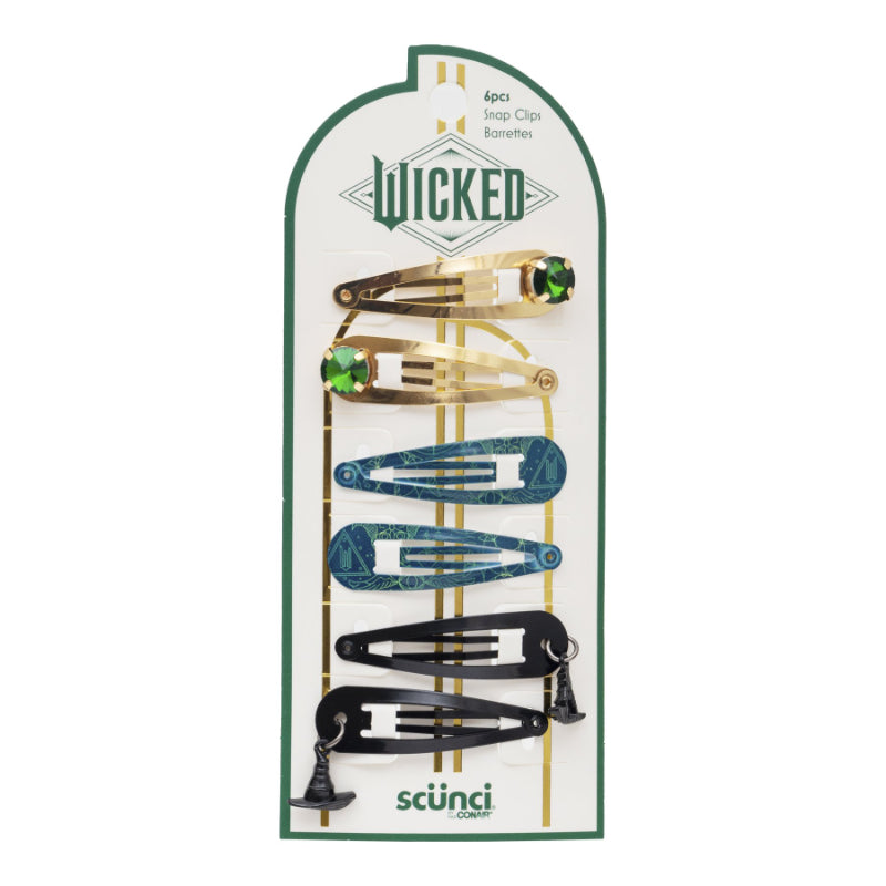 Scunci Wicked Elphaba Hair Clip - 6 pack