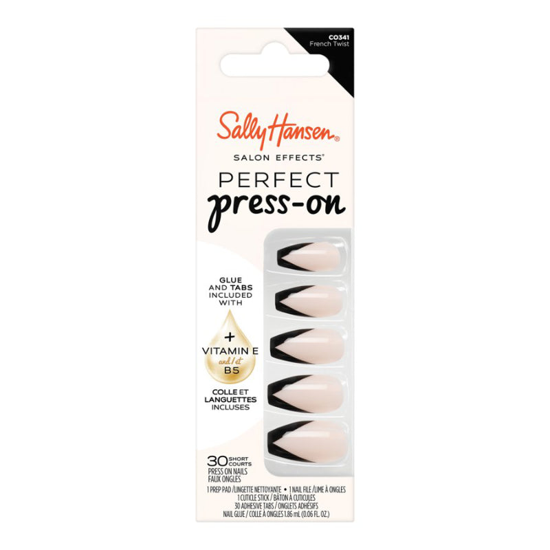 Sally Hansen Salon Effects Perfect Press-on False Nails Kit - Short - Coffin - French Twist (CO341) - 30's