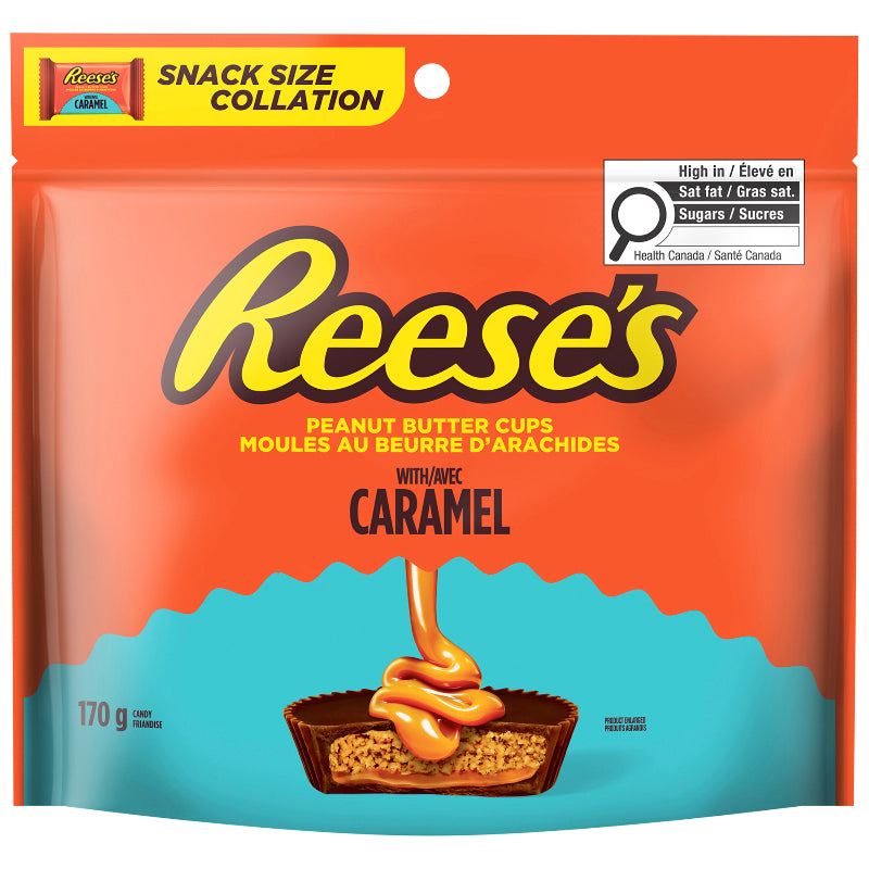Reese's Snack Size Peanut Butter Cups with Caramel Milk Chocolate - 170g