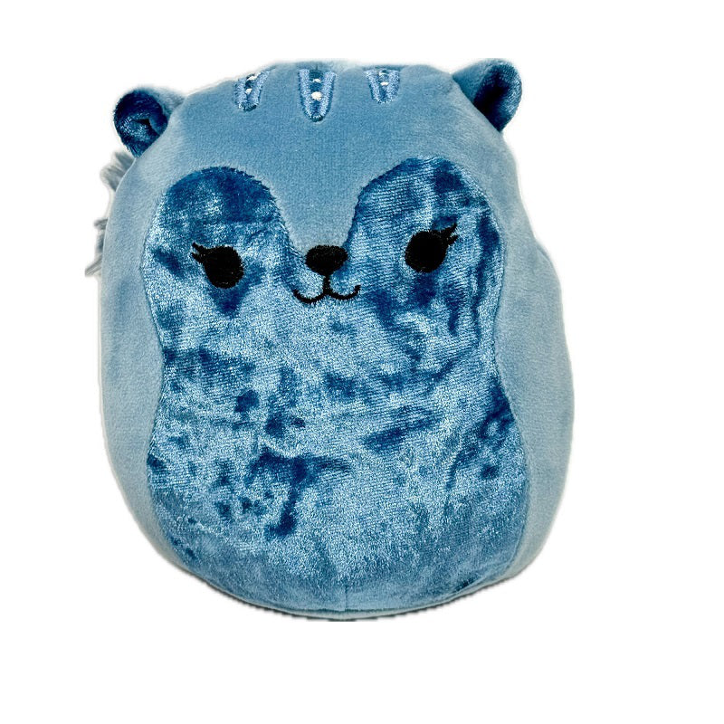 Squishmallows 5 Inch Brunhilda Blue Tonal Squirrel with Blue Velvet Accents