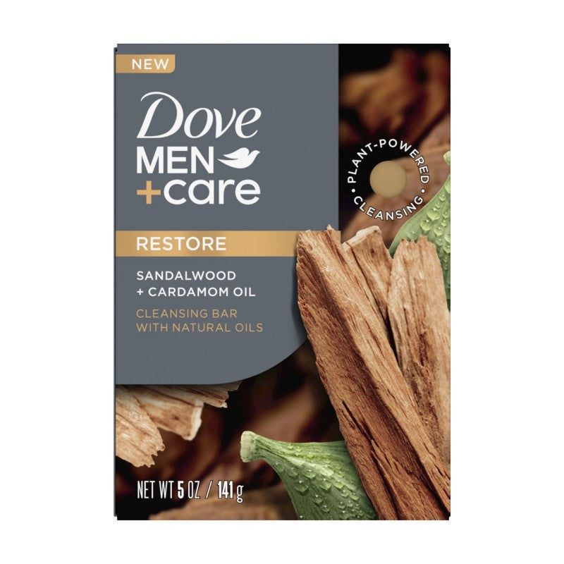 Dove Men+Care Restore Cleansing Bar - Sandalwood + Cardamom Oil - 141g