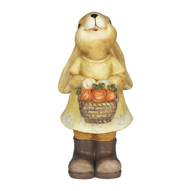 Collection by London Drugs Decorative Figurine for Garden - Sami the Rabbit with Basket of Carrots - 12in