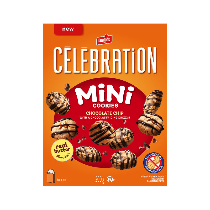 Leclerc Celebration Mini Cookies - Chocolate Chip - 200g