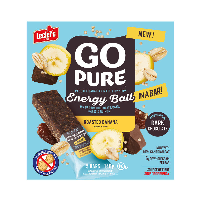 Leclerc Go Pure Snack Bars - Roasted Banana - 140g
