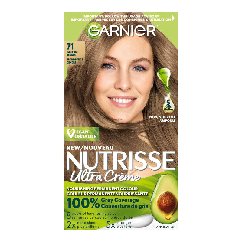 Garnier Nutrisse Ultra Creme Permanent Nourishing Hair Color - Dark Ash Blonde (71)