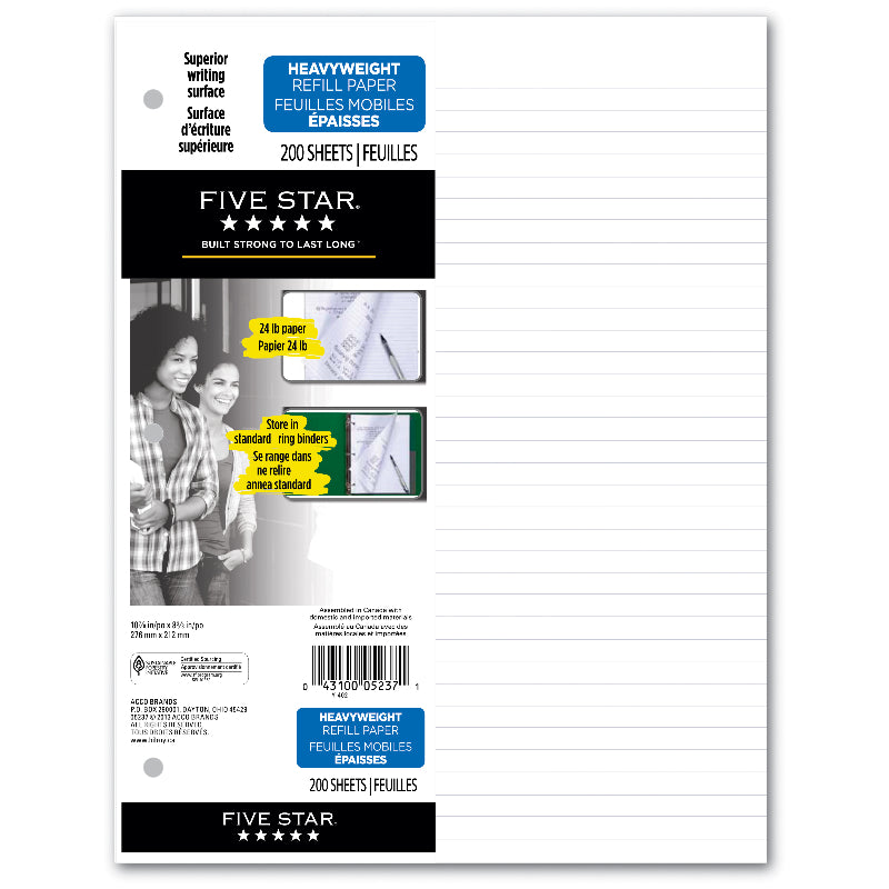 Five Star Heavy Weight Refill Paper - 200 Sheets