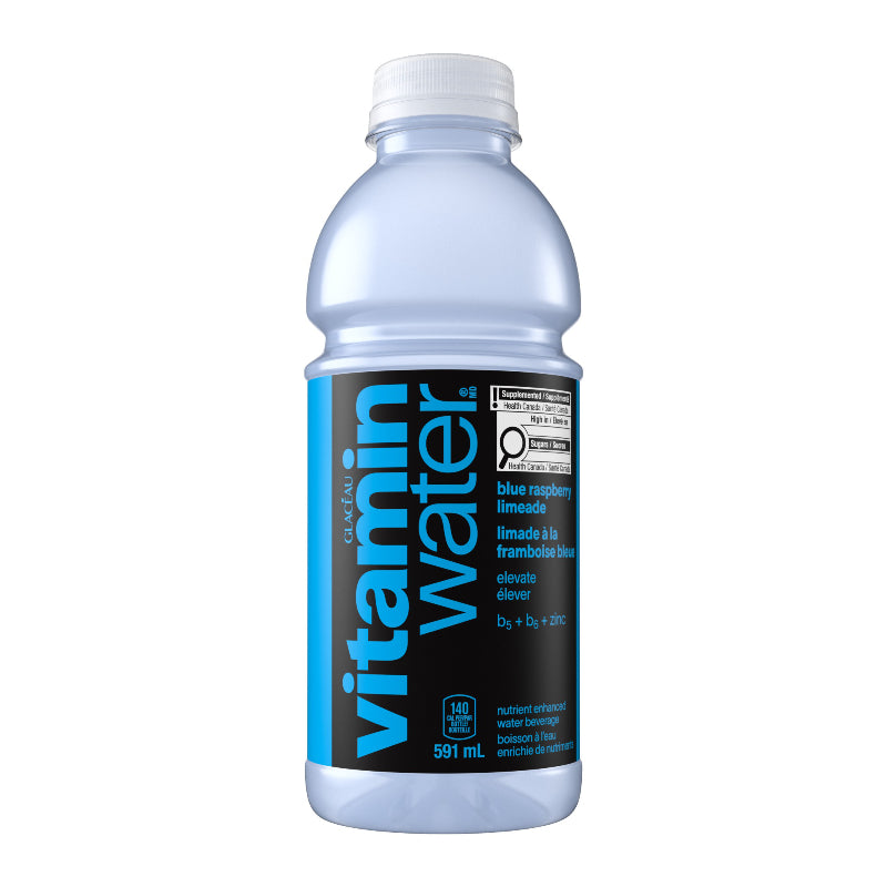 Glaceau Vitamin Water Sports Drink - Elevate - Blue Raspberry Limeade - 591ml