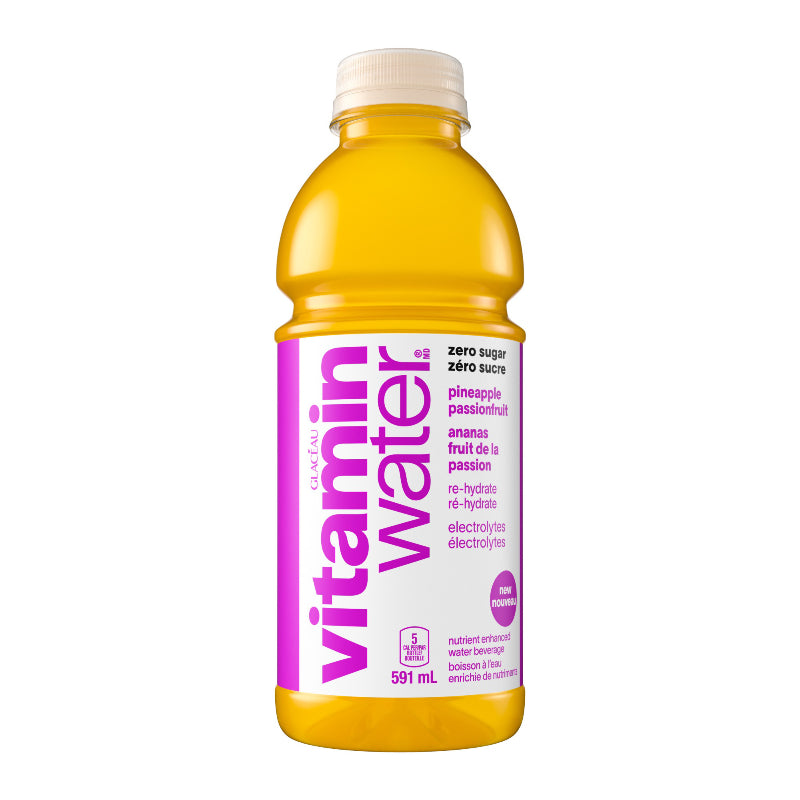 Glaceau Vitamin Water Zero Sugar Re-Hydrate Sports Drink - Pineapple Passionfruit - 591ml