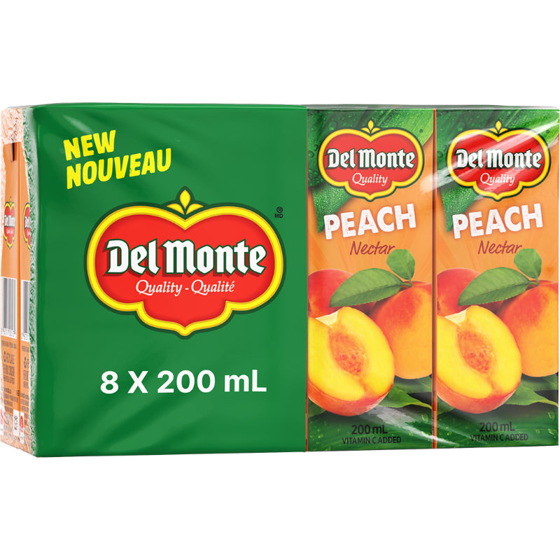Del Monte Peach Nectar - 8 x 200ml