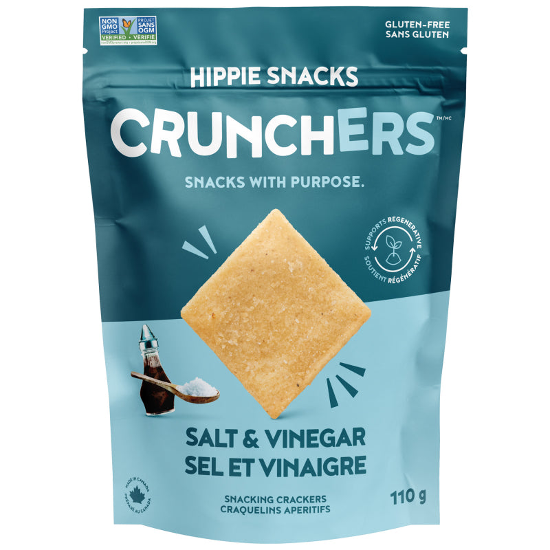 Hippie Snacks Crunchers - Salt and Vinegar - 110g
