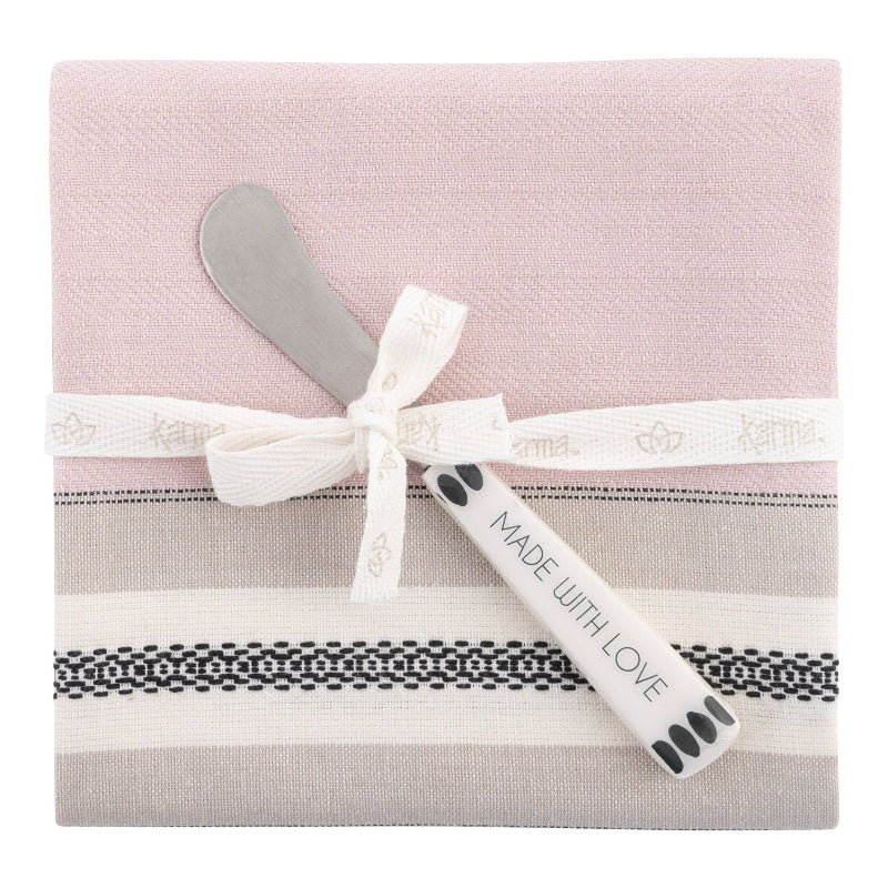 Karma Lisbon Tea Towel with Spreader - Lilac