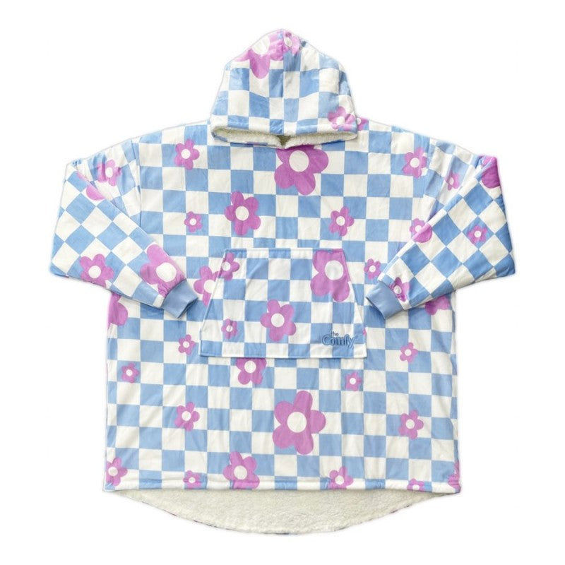 The Comfy Original Wearable Blanket - Flower Checkered
