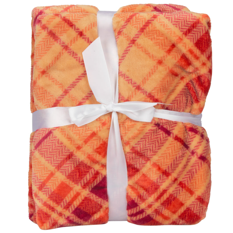 S & Co Throw - 122 x 152cm - Red Plaid
