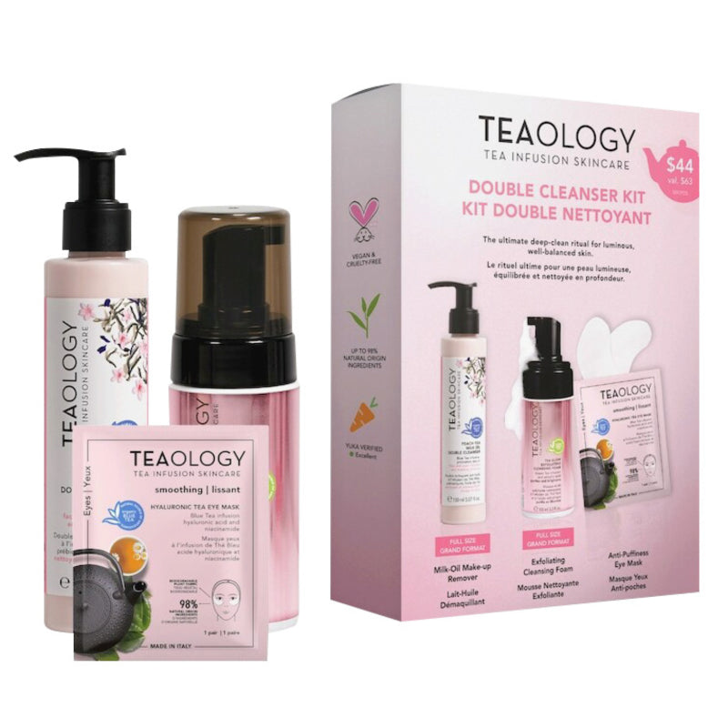 Teaology Double Cleanser Ritual Kit - 3 Piece