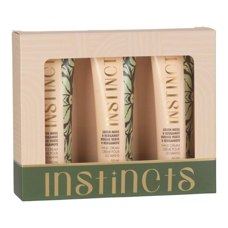 Instincts Hand Cream - Green Moss and Bergamot - 50ml - 3 pack