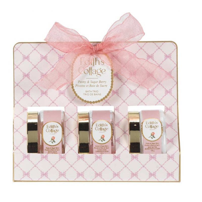 Edith's Cottage Body Gift Set - Peony & Sugar Berry - 3 piece