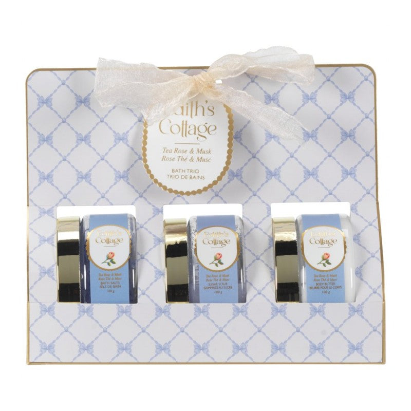 Edith's Cottage Body Gift Set - Tea Rose & Musk - 3 piece