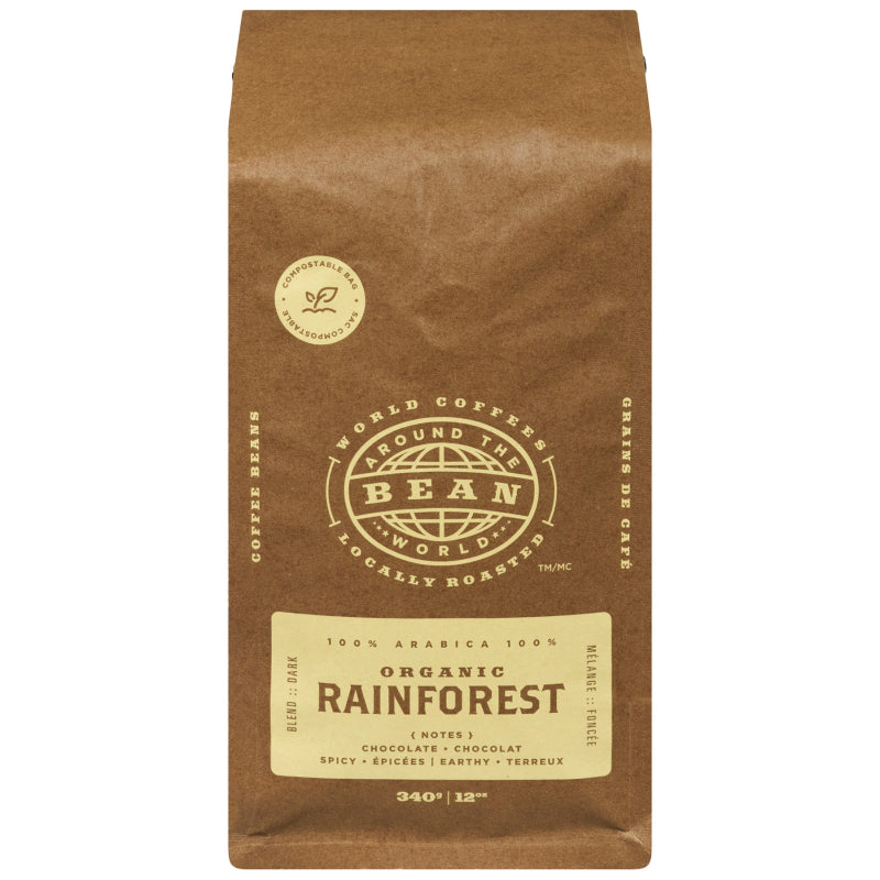 Bean Around The World Organic Coffees - Rainforest - 340g