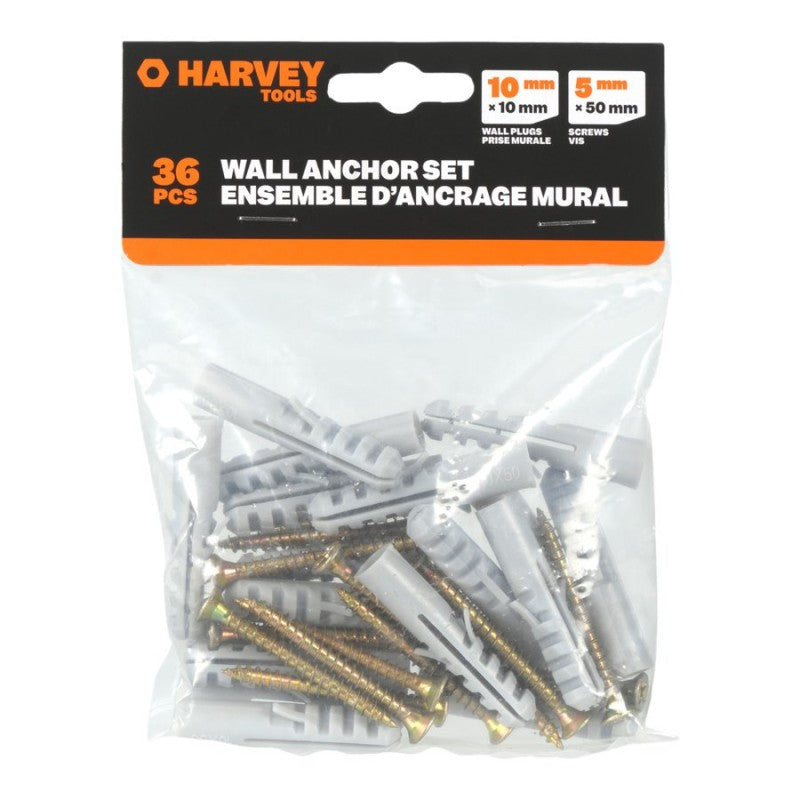 Harvey Tools Wall Anchor Screws Kit - 36 piece