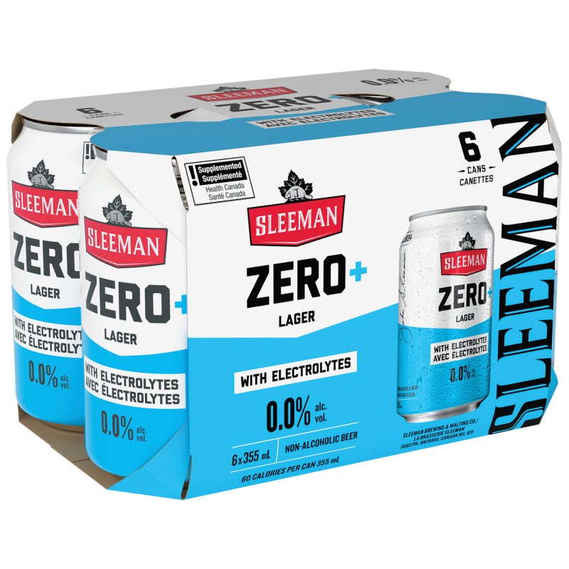 Sleeman Zero+ Lager Non-Alcoholic Beer - 6x355ml